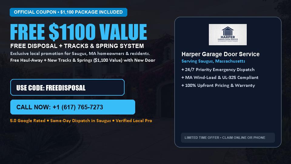 FREE Old Door Haul-Away & Heavy-Duty Tracks in Saugus, MA - Harper Garage Door Service
